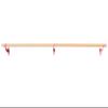 Athletic Bar Single Bar Fixed Height Wall Mount Ballet Barre System Traditional Wood, 21 FT Long, 2.0" Diameter (Pink) view 4