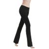 Cotton Spandex Low Rise Bootcut Flare Yoga Pants Legging(Regular Size/Plus Size) S-5XL (32"/34"/36" Inseam) Black view 3