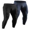 DEVOPS Men's Thermal Compression Pants, Athletic Leggings Base Layer Bottoms with Fly (X-Large, Black/Charcoal) view 1