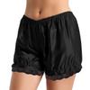 Hularka Womens Shiny Satin Lace Pumpkin Pants Bloomers Security Shorts Pettipants Underpants Underwear Black Medium view 3