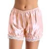 Hularka Womens Shiny Satin Lace Pumpkin Pants Bloomers Security Shorts Pettipants Underpants Underwear Pearl Pink Medium view 1