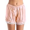 Hularka Womens Shiny Satin Lace Pumpkin Pants Bloomers Security Shorts Pettipants Underpants Underwear Pearl Pink Medium view 2