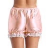 Hularka Womens Shiny Satin Lace Pumpkin Pants Bloomers Security Shorts Pettipants Underpants Underwear Pearl Pink Medium view 4