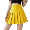 TONCHENGSD Women's High Waist Pleated Mini Skirt Skater Tennis Skirt (Yellow, M) view 2
