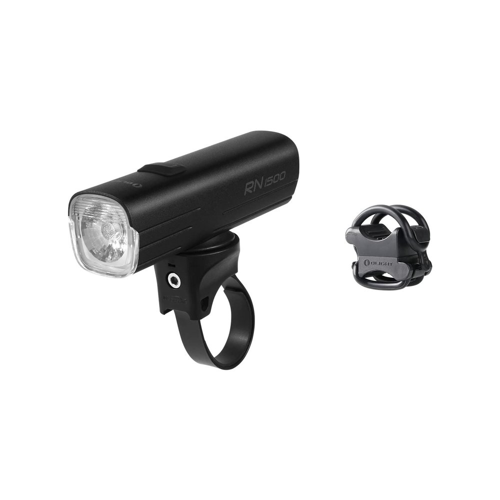 OLIGHT RN 1500 Rechargeable Bike Headlights Bundle with FB-1 Universal Light Bicycle Mount for Flashlight