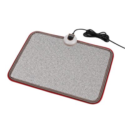 Electric Heated Floor Mats Under Desk, Heated Foot Warmer - 110v Toes Warming Heater for Office and Home(Stone Grain)