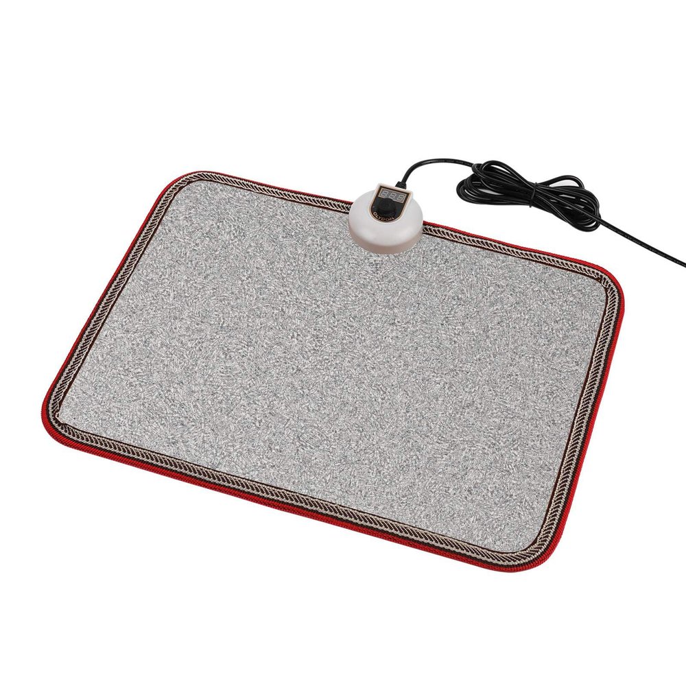 Electric Heated Floor Mats Under Desk, Heated Foot Warmer - 110v Toes Warming Heater for Office and Home(Stone Grain)