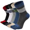 Artfasion Men's Toe Socks Cotton Fun Casual Athletic Running Ankle Five Finger Crew Socks 5 Pair 9-12 view 1