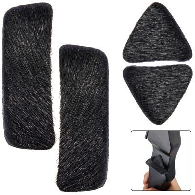 2 Pairs Recurve Bow Arrow Rest Archery Hair Arrow Rest Stick on Bow Fur Adhesive Shelf Rests Longbow Fur Pad Recurve Accessories for Outdoor Hunting Shooting Practice