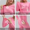 PISIQI Thermal Underwear Women Ultra-Soft Long Johns Set Base Layer Skiing Winter Warm Top & Bottom (Large, Pink) view 3