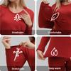 PISIQI Thermal Underwear Women Ultra-Soft Long Johns Set Base Layer Skiing Winter Warm Top & Bottom (Large, Red) view 3