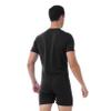 ACSUSS Men's Round Neck Leotard Bodysuit Workout Fitness Biketard Unitard Shorts Jumpsuit Shapewear Black XX-Large view 4