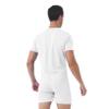 ACSUSS Men's Round Neck Leotard Bodysuit Workout Fitness Biketard Unitard Shorts Jumpsuit Shapewear White Medium view 4