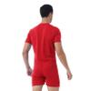 ACSUSS Men's Round Neck Leotard Bodysuit Workout Fitness Biketard Unitard Shorts Jumpsuit Shapewear Red XX-Large view 4
