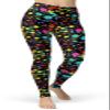 sissycos Women's 80s Leggings Artistic Splash Printed Buttery Soft Stretchy Pants (Small, Neon Splash) view 1
