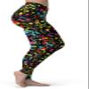 sissycos Women's 80s Leggings Artistic Splash Printed Buttery Soft Stretchy Pants (Small, Neon Splash) view 4