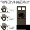 WOD Nation Gymnastic Bar Hand Protectors - Durable Leather & Pull Up Bar Workouts - Wrist Support & Kettlebell Training - Round Finger Holes & Gymnastic Ring Training - Small, Black view 2