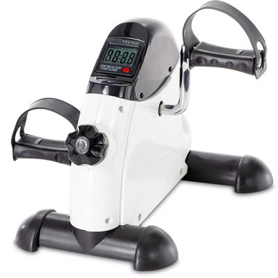 Pedal Exercise Mini Cycle Bike - Smart Under Desk Bike Great for Seniors and Office Workers to Tone and Strengthen Arms and Legs - Digital Display - Ergonomic Pedals Designed to Fit Every Size Foot