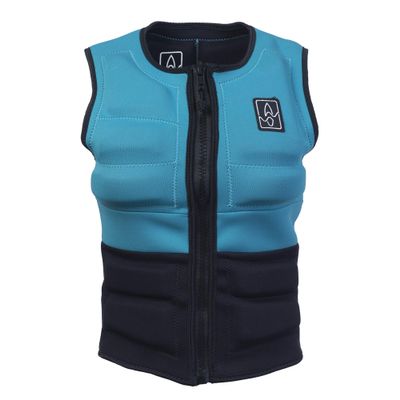 Womens Neoprene Wakesurf Comp Vest - Designed Exclusively for Wake Surfing, but Great for All Other Watersports Activities! (Azure, Small)