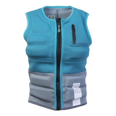 Womens Neoprene Wakesurf Comp Vest - Designed Exclusively for Wake Surfing, but Great for All Other Watersports Activities! (Aqua, XS)