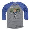 500 LEVEL Brian Bosworth 3/4 Sleeve T-Shirt (Baseball Tee, XXX-Large, Royal/Heather Gray) - Brian Bosworth Cartoon WHT view 1
