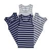 Buyless Fashion Boys Scoop Neck Tagless Undershirts Soft Cotton Tank Top (4 Pack) 5-6 Stripes