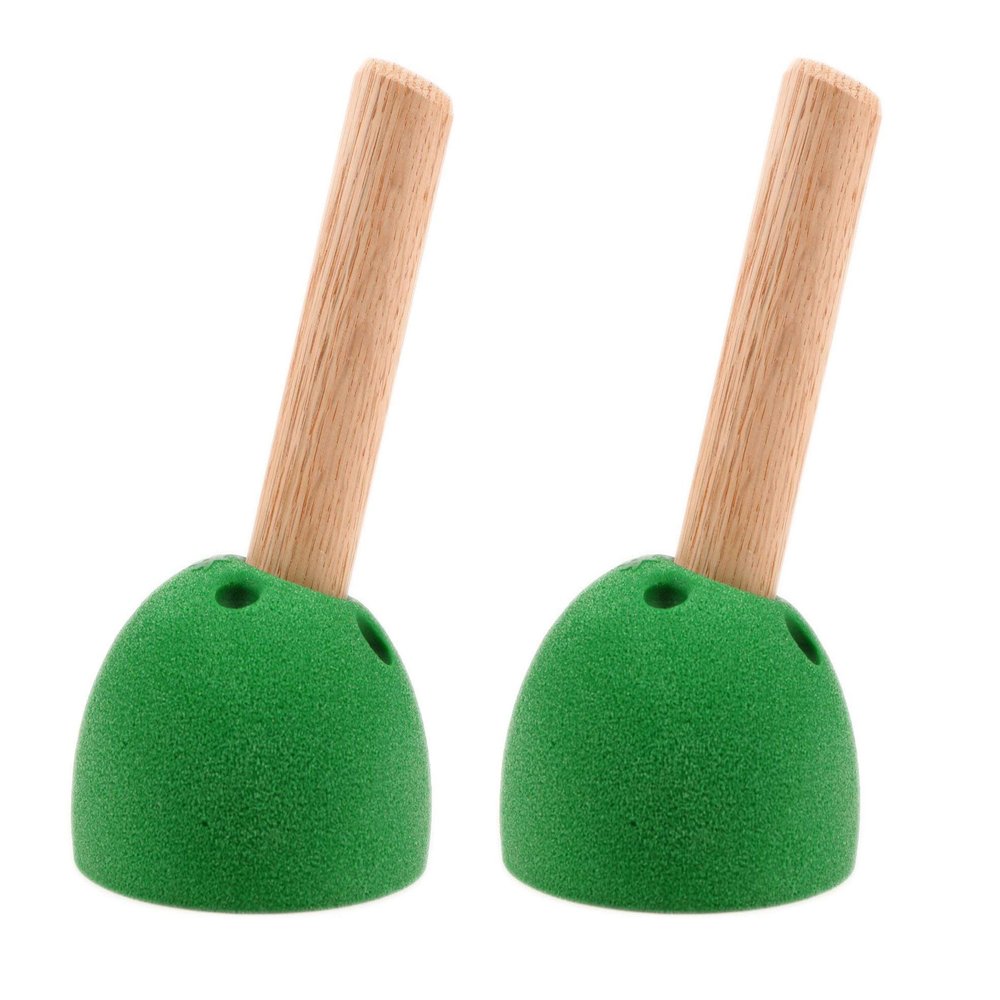 Atomik Rock Climbing Holds Set of 2 Peg Board Receiver for 15 Degree Wall in Green