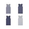 Buyless Fashion Boys Scoop Neck Tagless Undershirts Soft Cotton Tank Top (4 Pack) 4-5 Stripes view 4