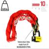 Kryptonite New York Fahgettaboudit 1415 Chain w/NY Disc Lock - 5', 14mm Chain and 15mm Lock High-Security Anti-Theft Protection for Bicycle, E-Bike, Scooter, Motorcycles, and ATV/UTV - Red view 3