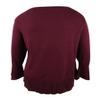 Style & Co. Womens Plus Ruffled Trim Scoop Neck Sweater Purple 1X view 2