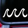 Minglewood Trading Turquoise - Waves Vinyl Decal - Beach Water Surfing Summer Swimming - Die Cut Sticker - 16w x 4h inches view 3