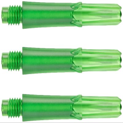 LSTYLE Dart Shafts | Green | Short 190 | 1 Set (3 Shafts) | for Soft Tip & Steel Tip Darts
