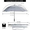 G4Free Extra Large Golf Umbrella 68 inch Square Vented Windproof Auto Open Double Canopy Oversized Stick Umbrella view 2