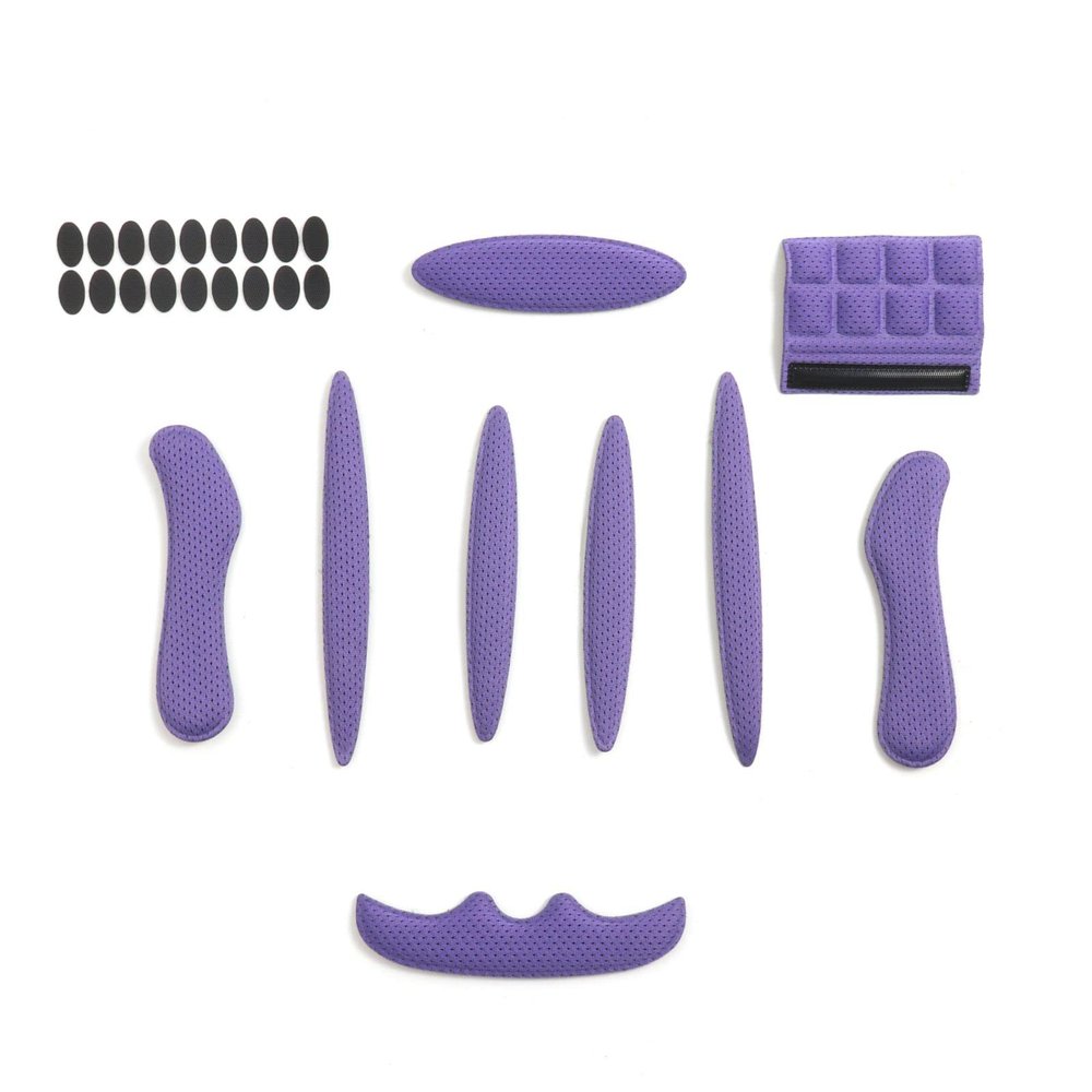 PAXLamb Helmet Padding Kit 27PCS Bicycle Replacement Universal Foam Pads Set Helmet Cushions for Bike Cycling Motorcycle Helmet (Purple)