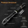 WINDFIRE Green Light LED Flashlight Super Bright Zoomable Waterproof Outdoor Tactical Hunting Flashlight Set with Pressure Switch, Picatiny Mount for Hog Coyote Varmint Hunter view 4