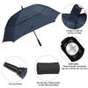 G4Free Extra Large Golf Umbrella 68 inch Square Vented Windproof Auto Open Double Canopy Oversized Stick Umbrella view 3