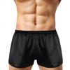 Lejafay Men's Shiny Loose Satin Boxer Shorts Sissy Panties Gay Underwear Short Pants Black Medium view 1