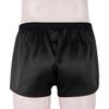 Lejafay Men's Shiny Loose Satin Boxer Shorts Sissy Panties Gay Underwear Short Pants Black Medium view 4