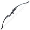 TOPARCHERY Archery Takedown Recurve Bow Hunting Long Bow Alloy Riser for Outdoor Shooting Training- Right Hand - Draw Weight 30lbs 40lbs - with Arrow Sight, Arrow Brush (Black-30lb) view 2