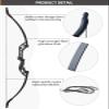 TOPARCHERY Archery Takedown Recurve Bow Hunting Long Bow Alloy Riser for Outdoor Shooting Training- Right Hand - Draw Weight 30lbs 40lbs - with Arrow Sight, Arrow Brush (Black-30lb) view 3
