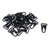 Coshar 20Pcs Zinc Alloy Enlarged Mouth Clip Sling Clasp Hooks 1-Inch for keychain Snap Hooks Outdoor Backpack, Black view 1