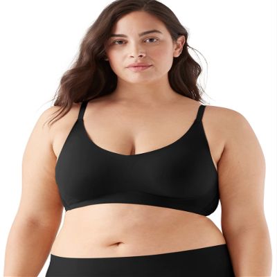 True & Co womens True Body Lift Triangle Adjustable Strap Bra, Black Mesh, XS 30C-D 32A-B US