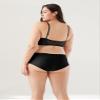 True & Co womens True Body Lift Triangle Adjustable Strap Bra, Black Mesh, XS 30C-D 32A-B US view 2