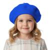 TopTie Kids Wool Beret Classic French Beret Dome Artist Hat for Boys & Girls Aged 2-8 Years-Royal Blue view 1
