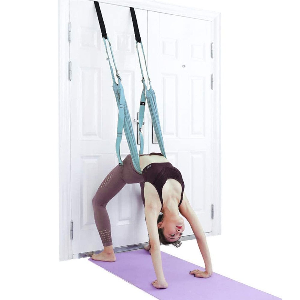 Yoga Fitness Stretching Strap, Adjustable Leg Stretcher Back Bend Assist Trainer, Improve Leg Waist Back Flexibility Home Gym Equipment for Rehab Pilates Ballet Cheerleading Splits Gymnastics (Blue)