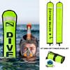 4ft Yellow Scuba Diving SMB, Open Bottom Surface Marker Buoy with Safety Sausage with 49ft Alloy Dive Reel and Double-Ended Bolt Clip for Underwater Sports Blue view 2