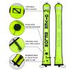 4ft Yellow Scuba Diving SMB, Open Bottom Surface Marker Buoy with Safety Sausage with 49ft Alloy Dive Reel and Double-Ended Bolt Clip for Underwater Sports Blue view 4