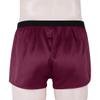 Lejafay Men's Shiny Loose Satin Boxer Shorts Sissy Panties Gay Underwear Short Pants Wine Red Medium view 4