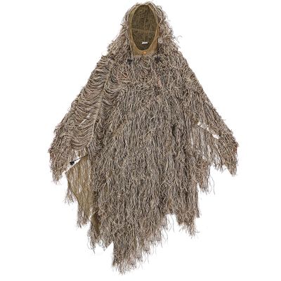 AUSCAMOTEK Ghillie Suit Poncho for Men Youth Gilly Suit Cloak for Hunting Birdwatching Paintball Halloween Desert Camouflage