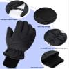 SATINIOR 2 Pairs Kids Waterproof Snow Gloves Boys Girls Windproof Winter Warm Ski Gloves for Cold Weather(12-14 Years,Blue, Black) view 4